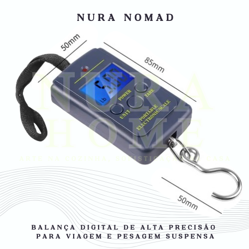 Nura Nomad - Balança Digital de Alta Precisão para Pesagem Suspensa