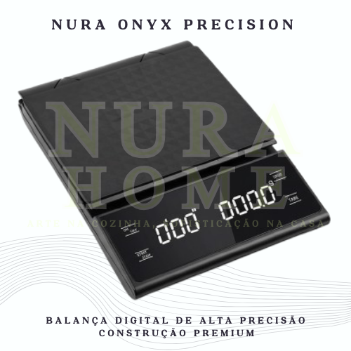 Nura Onyx Precision - Balança Digital de Alta Precisão com Temporizador